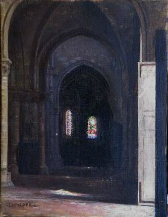 L'église Saint-Martin d'Etampes (huile sur toile, 35 X 27 cm, 1920)