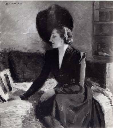 Portrait de Mme Le Claire (huile sur toile, 116 X 89cm, Paris 1942). Tableau non localisé actuellement 