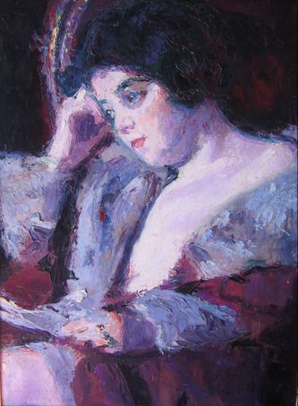 La Femme à la lettre (huile sur toile, 73 X 54 cm, Toulon, 1929)