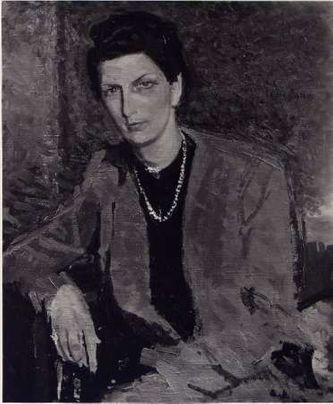 La comtesse d'Anselme (huile sur toile, 65 X 54 cm, reproduction noir et blanc,  Paris vers 1943. Non localisé.)