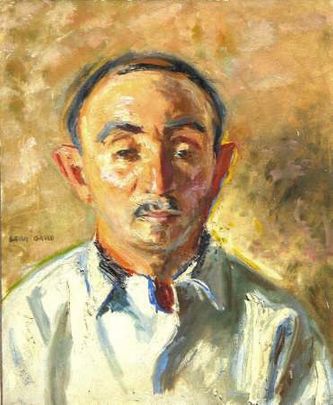 Portrait d'Ali, le jardinier du parc des Bonshommes (huile sur carton, 46 X 38 cm, 1969. Coll.T.G.)