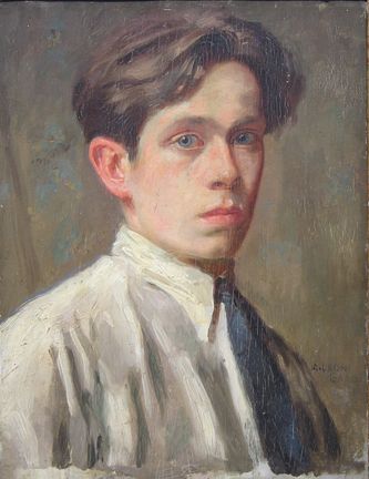 Autoportrait 1925 (huile sur bois, 35 X 27 cm)