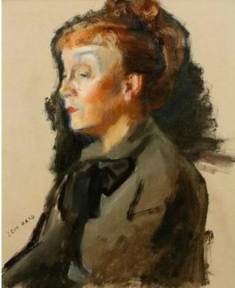   Portrait de  Jeanne Fusier-Gir (huile sur toile, 65 X 54 cm, Paris vers 1950. Coll. T.G.)
  