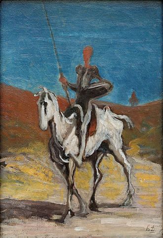Don Quichotte et Rossinante, par Honoré Daumier (vers 1868).
