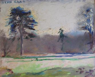 Parc des Bonshommes (41 X 33 cm, huile sur carton, l'Isle-Adam, vers 1964-67)