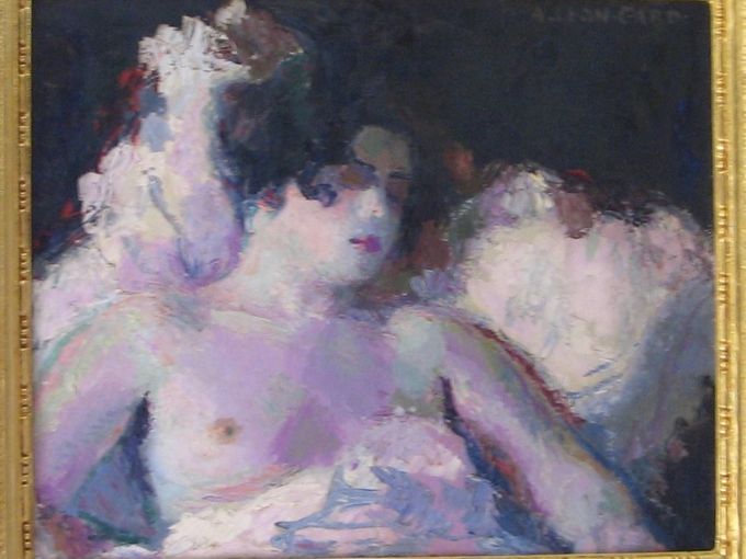 La dormeuse à l'oreiller blanc (huile sur toile, 73 X 60 cm, Toulon, 1929)