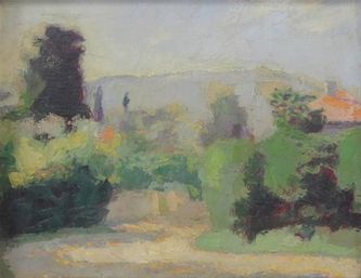 Route du Cap Brun (huile sur toile, 36 X 48 cm, Toulon 1926. Coll.particulière non localisée)