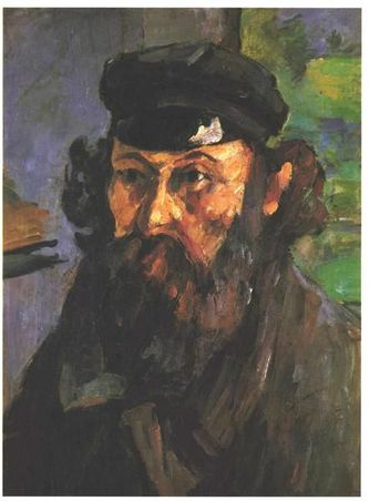 Cet autoportrait de Cézanne, qui lui aussi est la vérité même, donne une impression extraordinaire de puissance et de lumiere qu'on chercherait en vain dans un primitif. Par contre, il serait inutile d'y vouloir trouver la merveilleuse pureté des lignes et la vérité enchanteresse des détails.