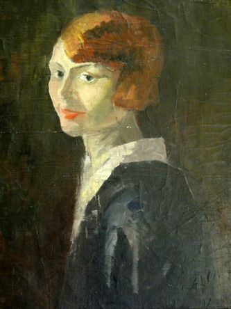 Jeune femme rousse (huile sur toile, 61 X 50 cm, Toulon 1928)