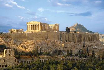 L'Acropole d'Athènes avec le Parthénon.